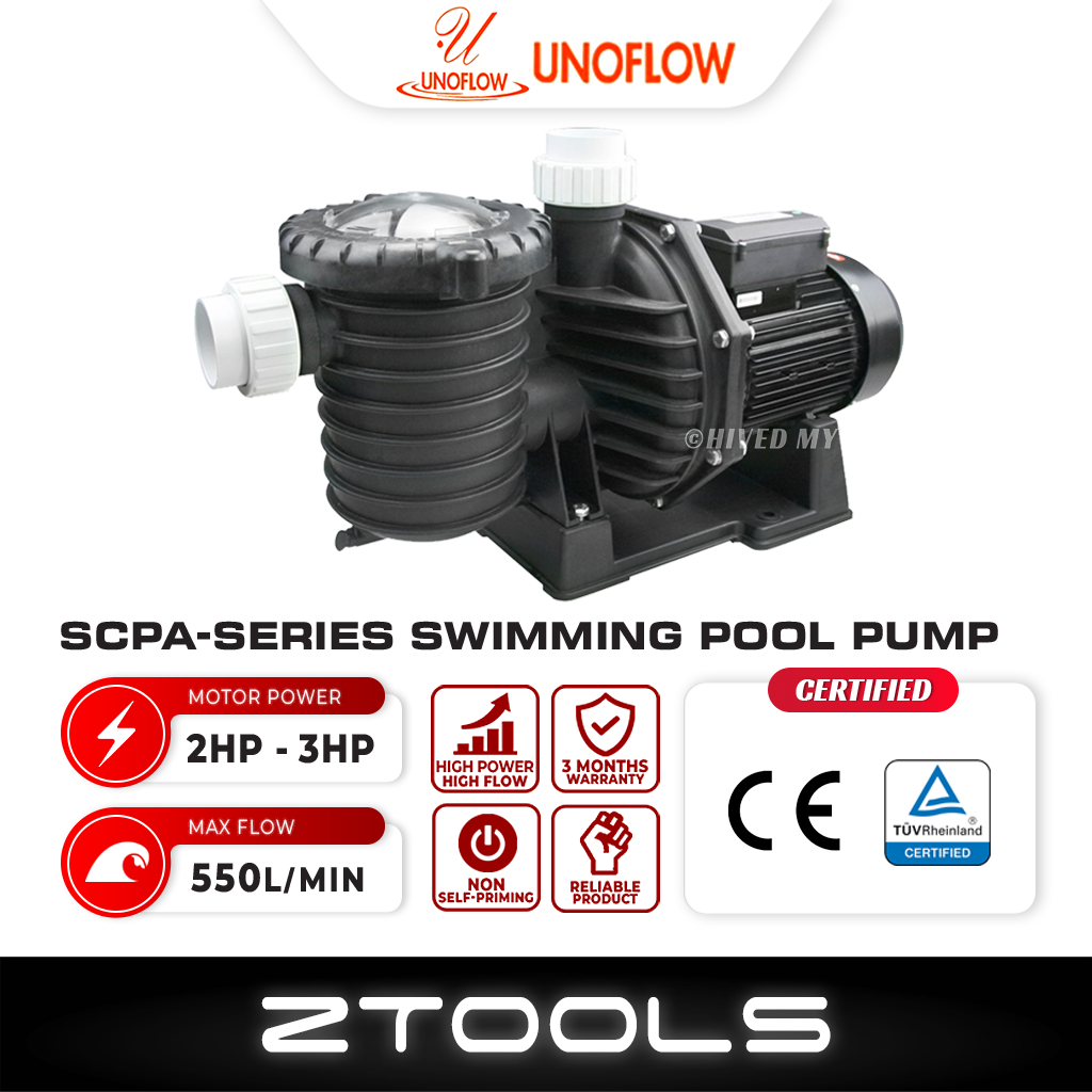 Unoflow Swimming Pool Pump 2HP & 3HP Pam Kolam Renang SCPA200E ...
