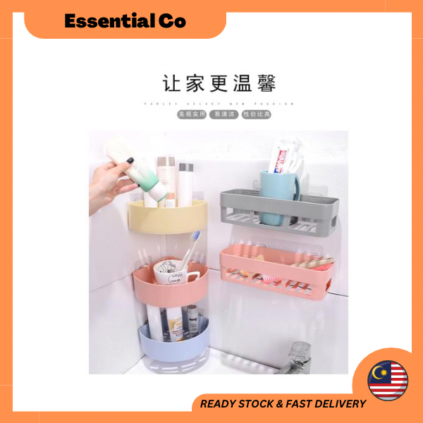 Bathroom Storage Rack Adhesive Bathroom Kitchen Bathroom Rak Mandi Rak ...