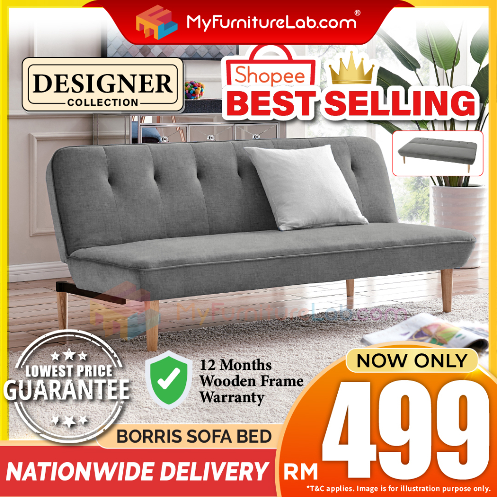 【READY STOCK】𝐌𝐘𝐅𝐔𝐑𝐍𝐈𝐓𝐔𝐑𝐄𝐋𝐀𝐁®BORRIS 3 Seater Sofa Bed Katil Sofa Murah