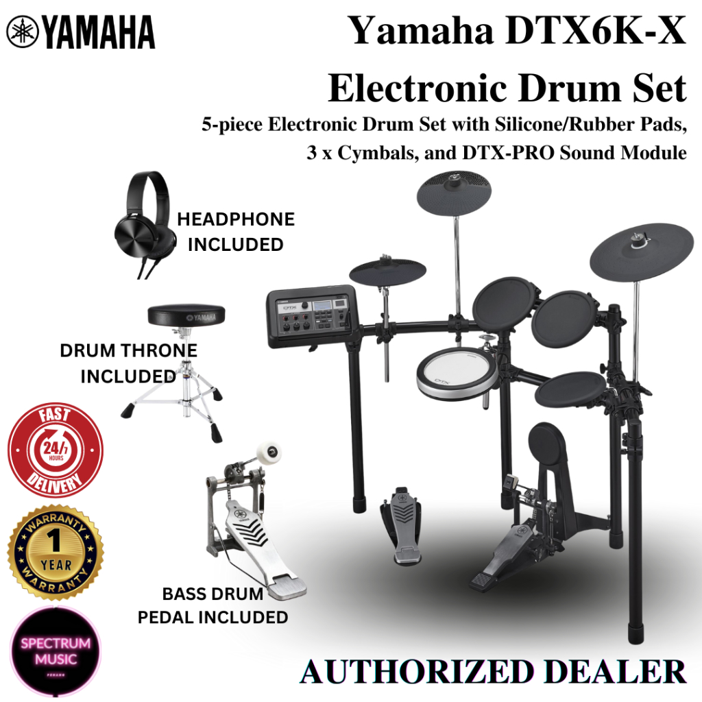 Yamaha DTX6KX Electronic Drum Set Shopee Malaysia