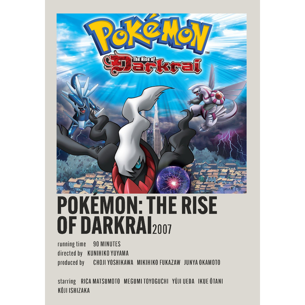 READY STOCK Poster Movie Pokemon The Rise of Darkrai for room wall gift barber Shopee Malaysia