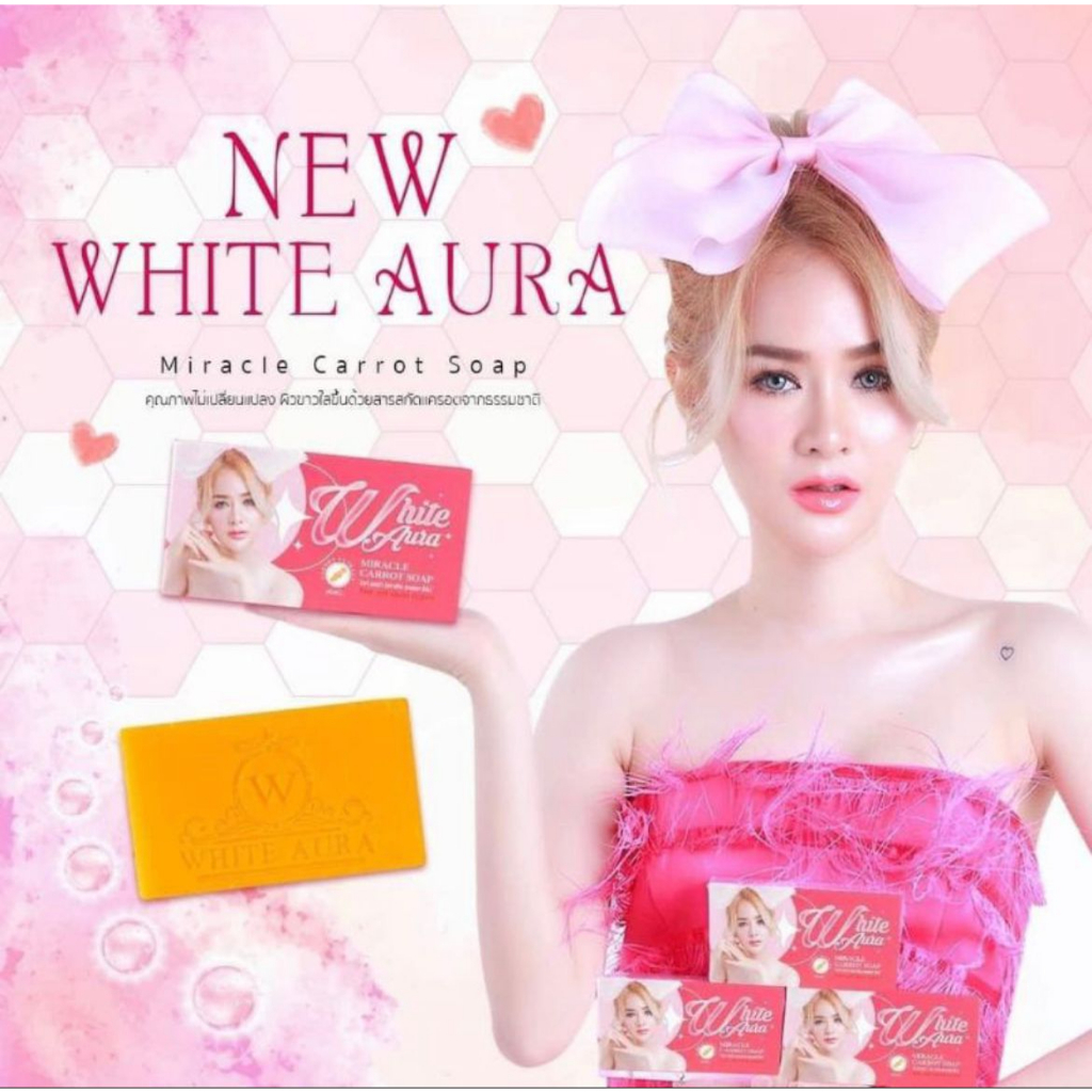 Ready Stock WHITE AURA Miracle Carrot Soap Whitening