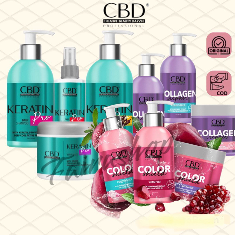 Professional CBD keratin Pro Daily shampoo/conditioner/hair mask/Hair ...