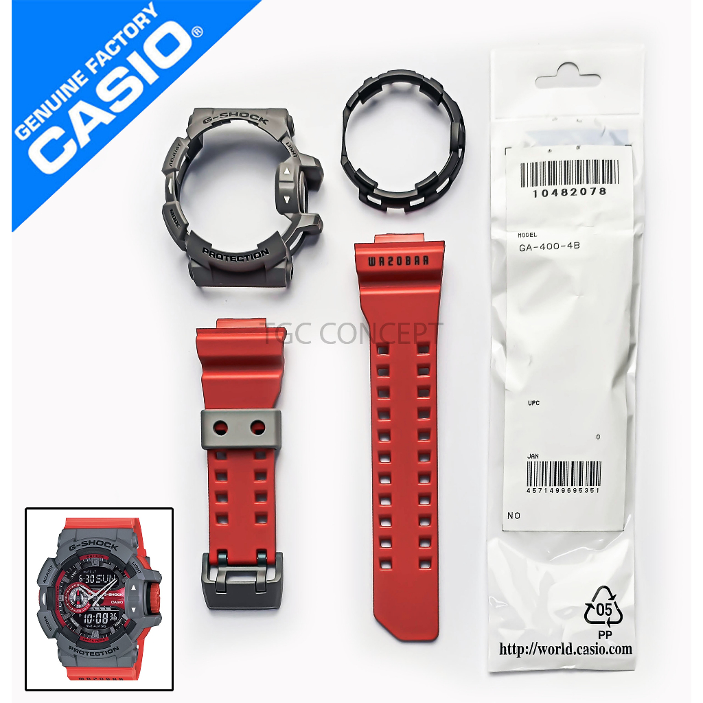 ORIGINAL BAND BEZEL REPLACEMENT PARTS FOR G SHOCK WATCH GA 400 4B GA400 4B GA 400 READY STOCK