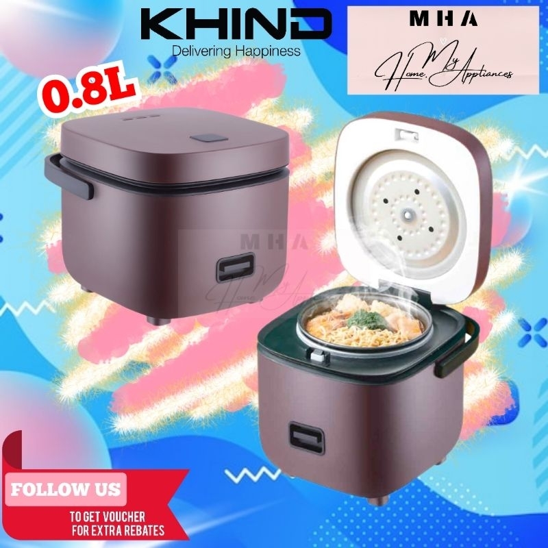 Khind 0.8L Multifunction Mini Rice Cooker RCM08 Shopee Malaysia