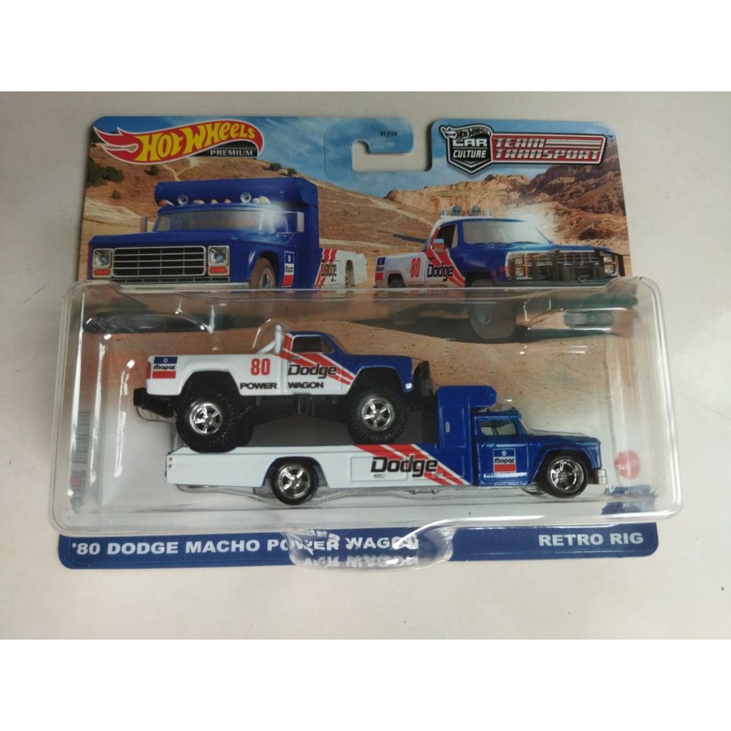 Hot Wheels Premium Team Transport 80 Dodge Macho Power Wagon Retro Rig Shopee Malaysia 4734