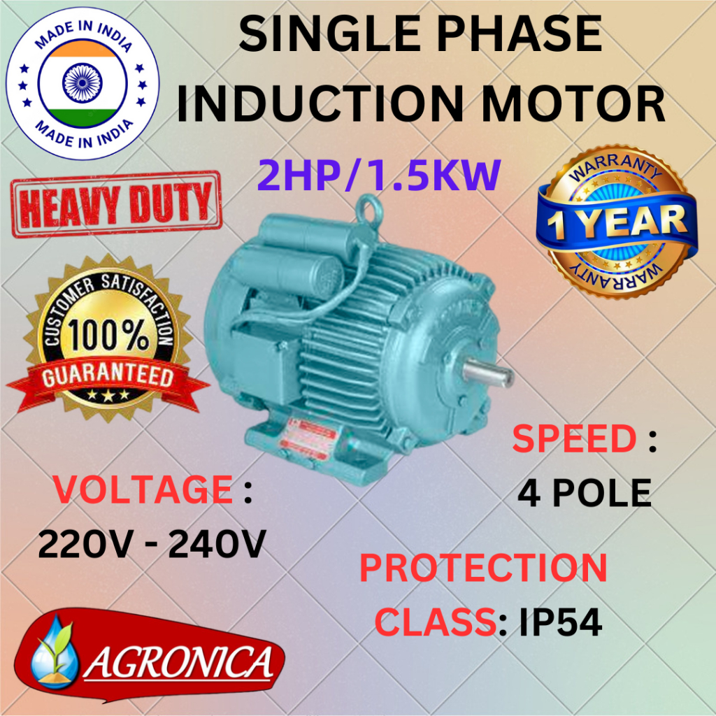 Heavy Duty AQUATEX 0.5HP 2HP/240V Single Phase induction Motor 💥Made in India💥 Shopee Malaysia