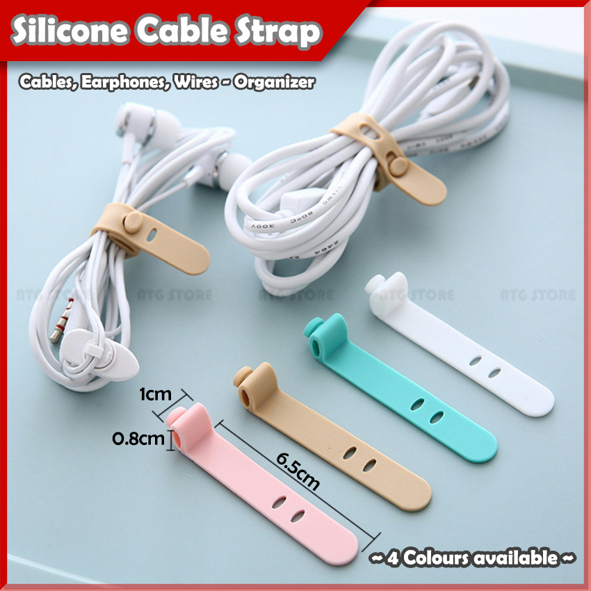 Silicone Cable Strap Cable Cord Management Wire Earphone Cable