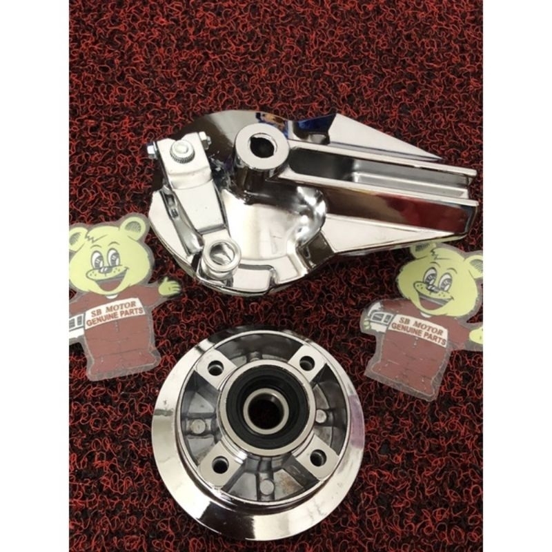 Honda Ex5 Dream Wave100 Combo Hub Spoketfront Brake Hub Setrear Brake Hub Set Chrome Shopee 9928