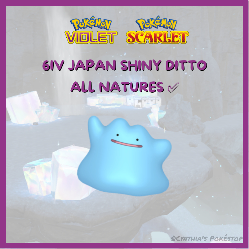 Pokemon Scarlet & Violet 6IV JAPAN Shiny Ditto Shiny Breeding