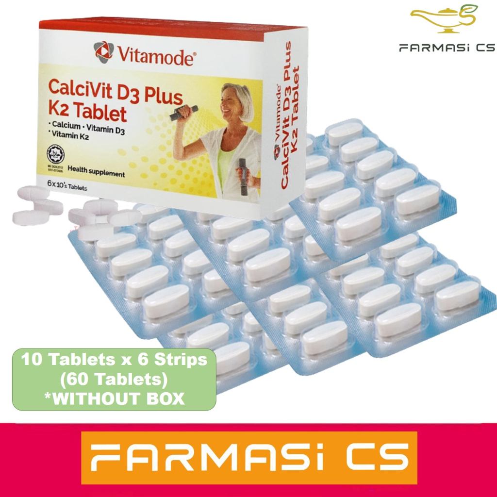 Vitamode Calcivit D3 Plus K2 Tablet 60 tablets EXP08/2025[ Vitamin D3