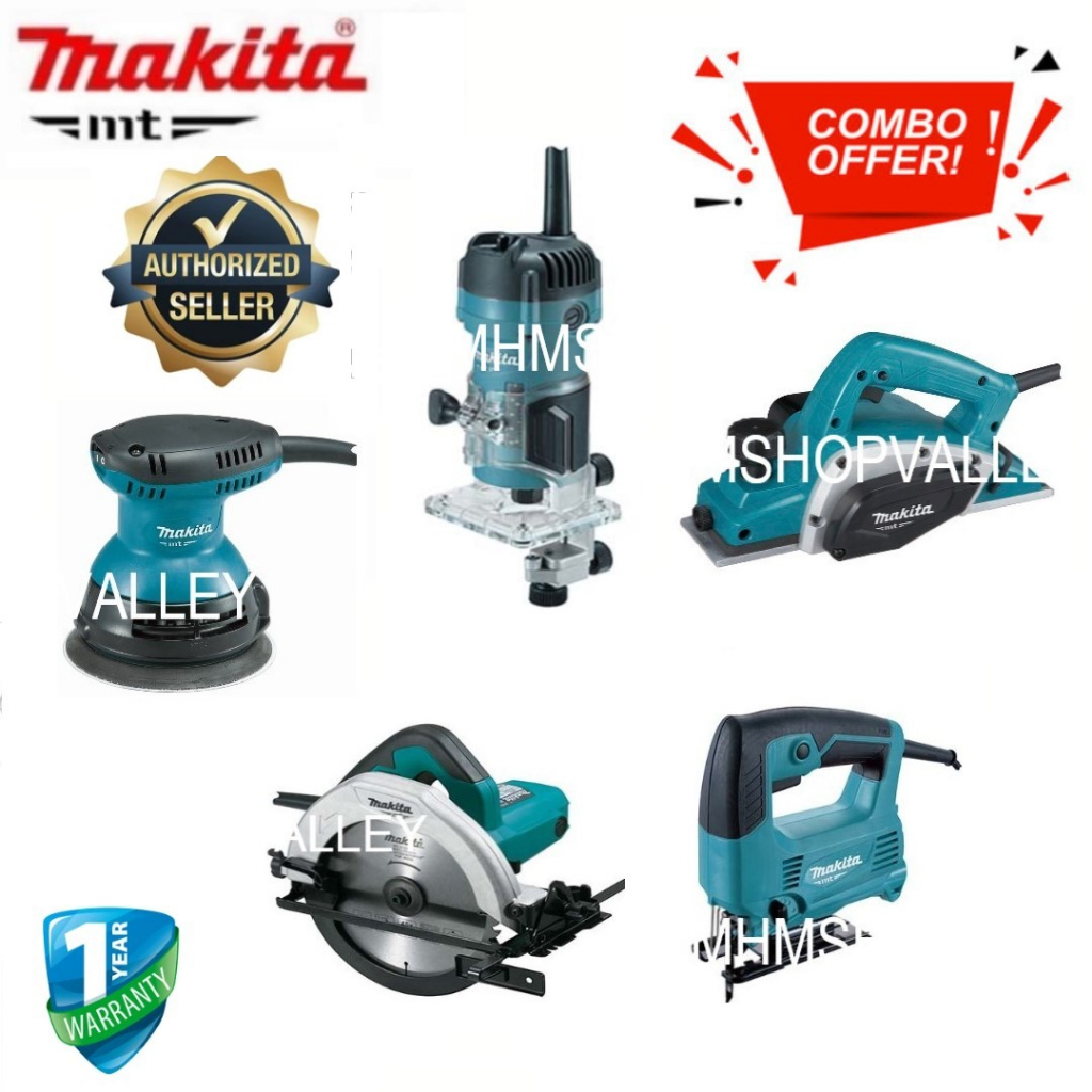 MAKITA NEW COMBO POWER TOOLS (CIRCULAR SAW+TRIMMER+PLANER+RANDOM ORBIT