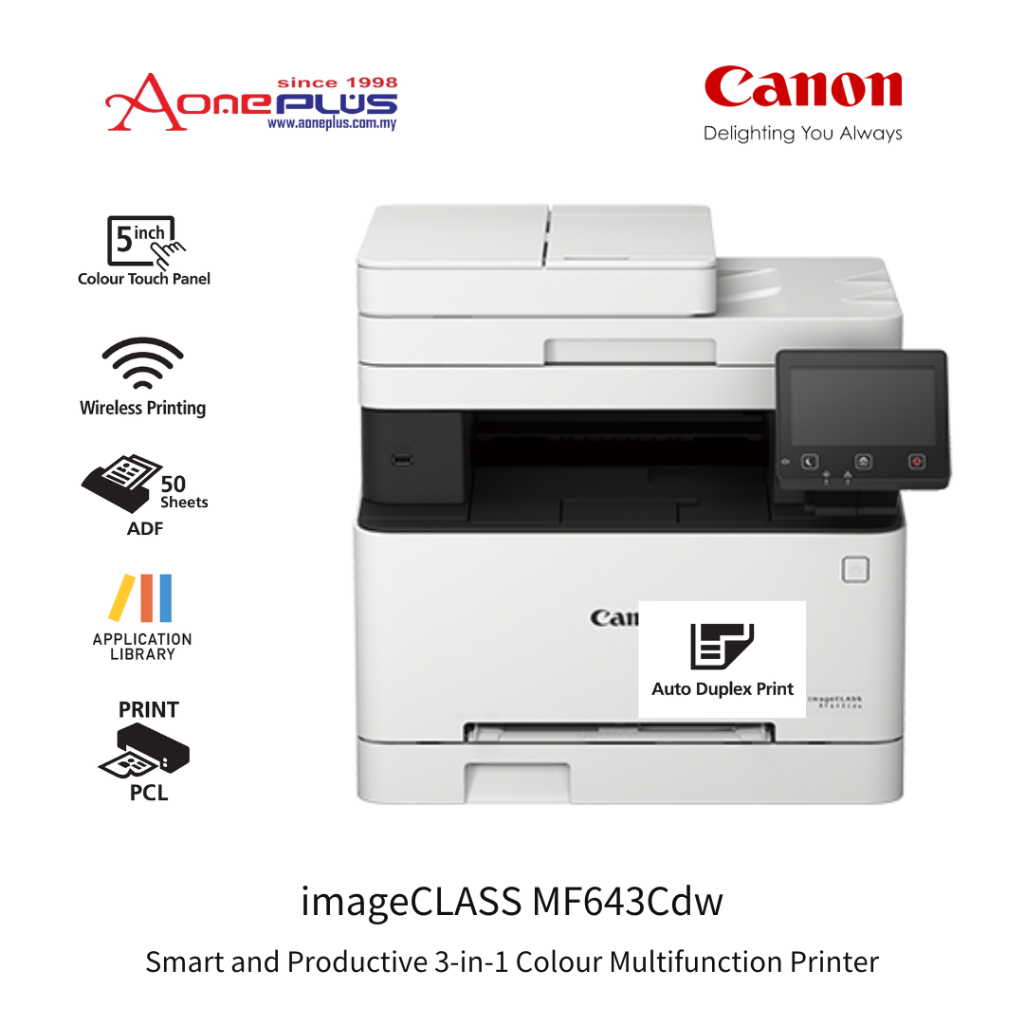 Canon imageCLASS MF643Cdw Smart and Productive 3-in-1 Colour ...