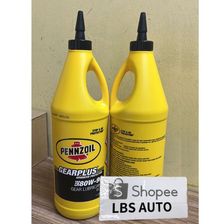 Pennzoil GearPlus SAE 80W90 GL5 Gear Oil 1L 100 Original Shopee