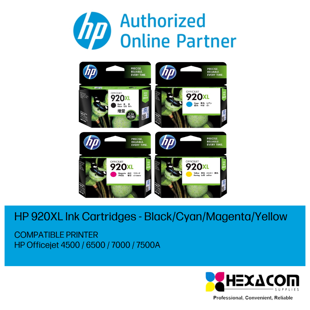 HP 920 / 920XL Ink Cartridge - Black/Cyan/Magenta/Yellow | Shopee Malaysia
