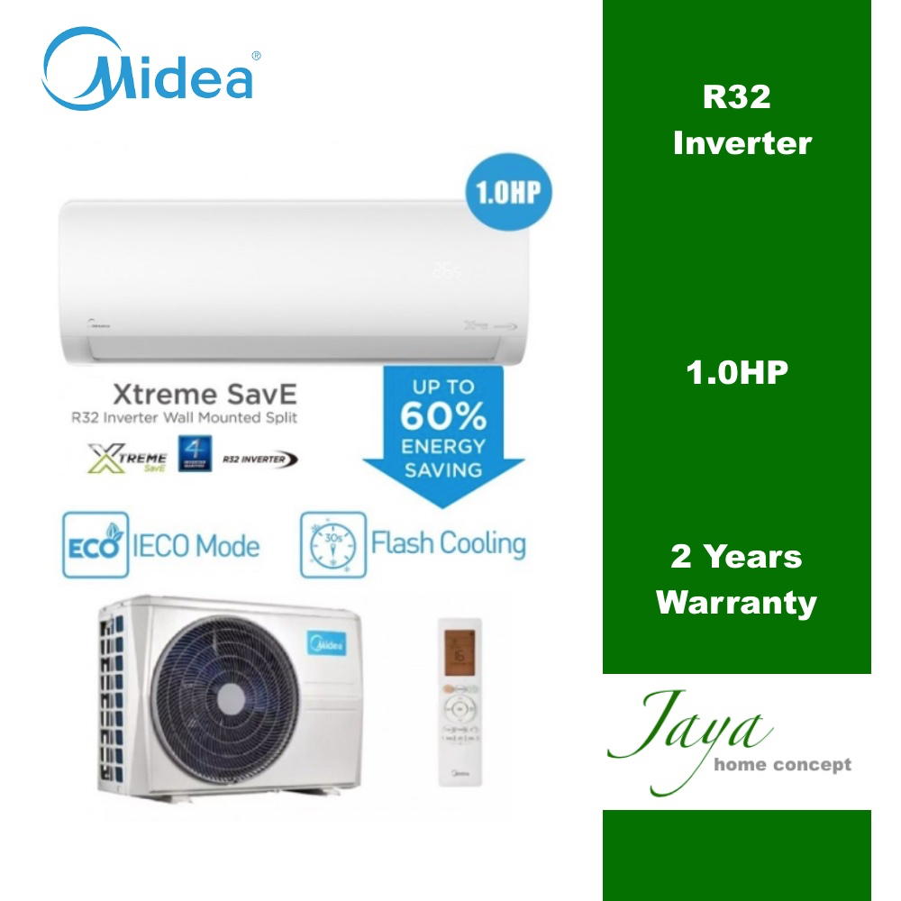 Midea 1.0HP Inverter Air Conditioner XTreme Save Series R32 Wall ...