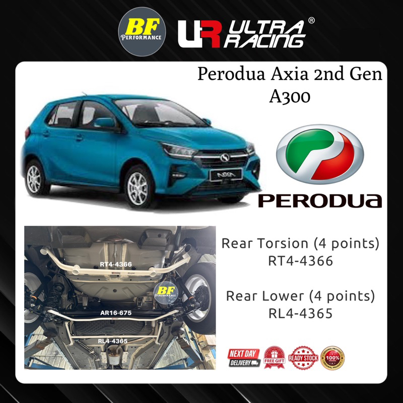 Ultra Racing Bar Safety Bar Perodua Axia New Axia A300 Rear Lower Bar ...