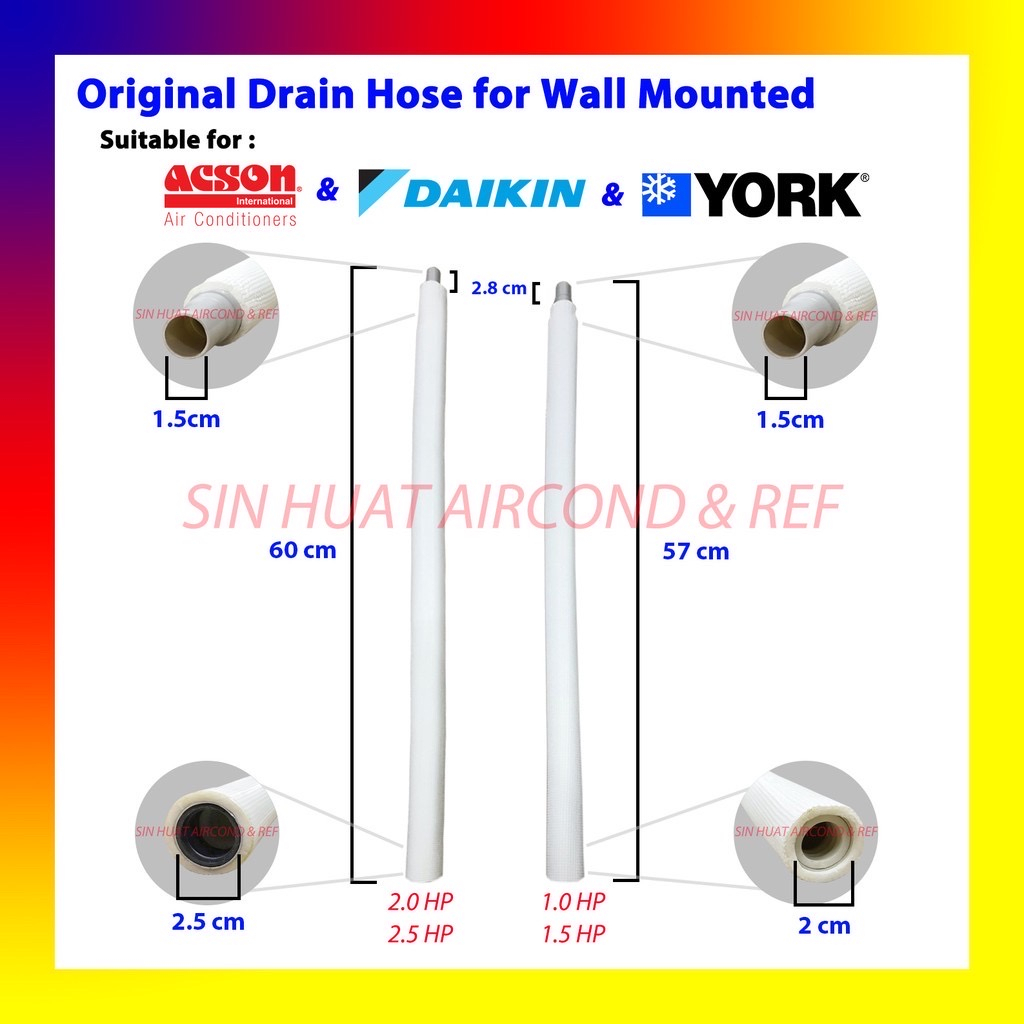 (ORIGINAL PART) Drain Hose for Wall Mounted Daikin York Acson Shopee