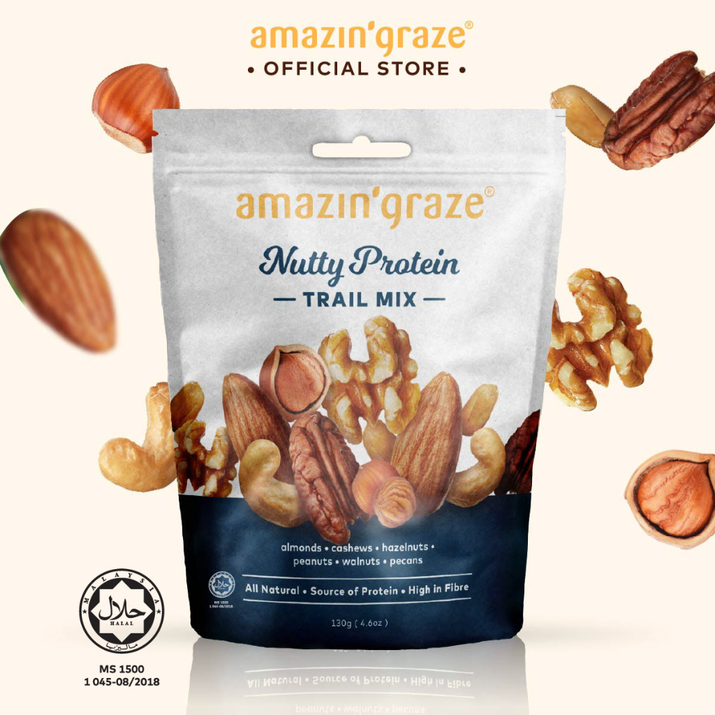 Amazin' Graze Healthy Nutty Protein Trail Mix No Salt & Sugar (130g