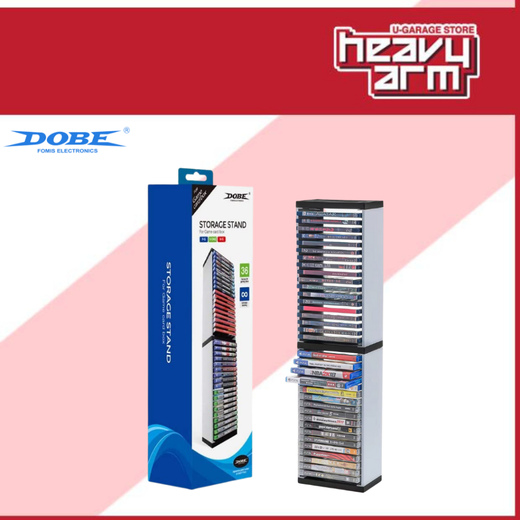 PS5 Game Storage Tower PS4 Game Stand Dobe PS5 PS4 Game Case Storage Stand Kit (Third Party