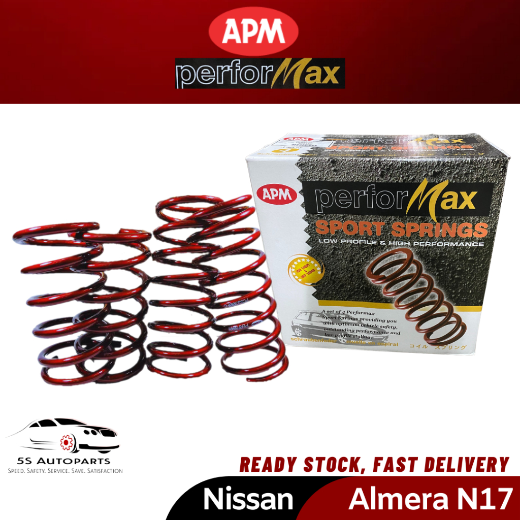 APM Performax Almera N17 Lowered Sport Springs Set 4 PCS