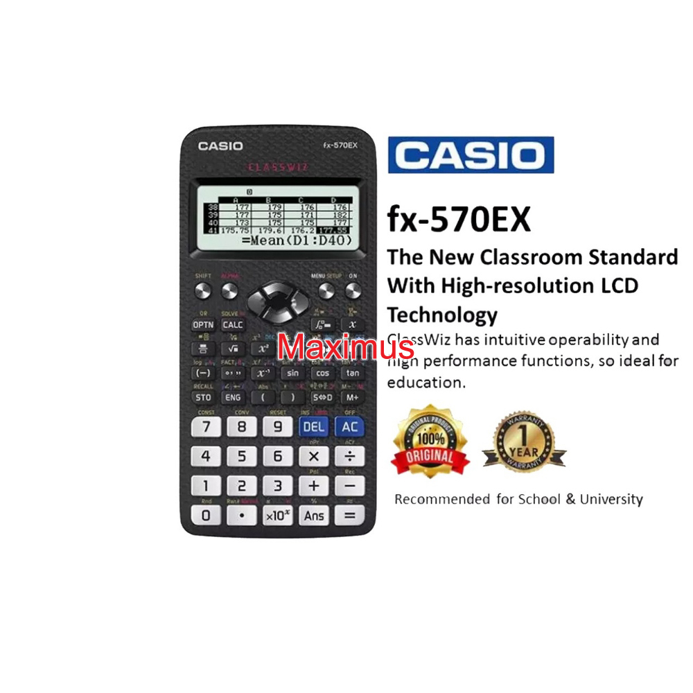 Casio Scientific Calculator FX-570EX | Shopee Malaysia