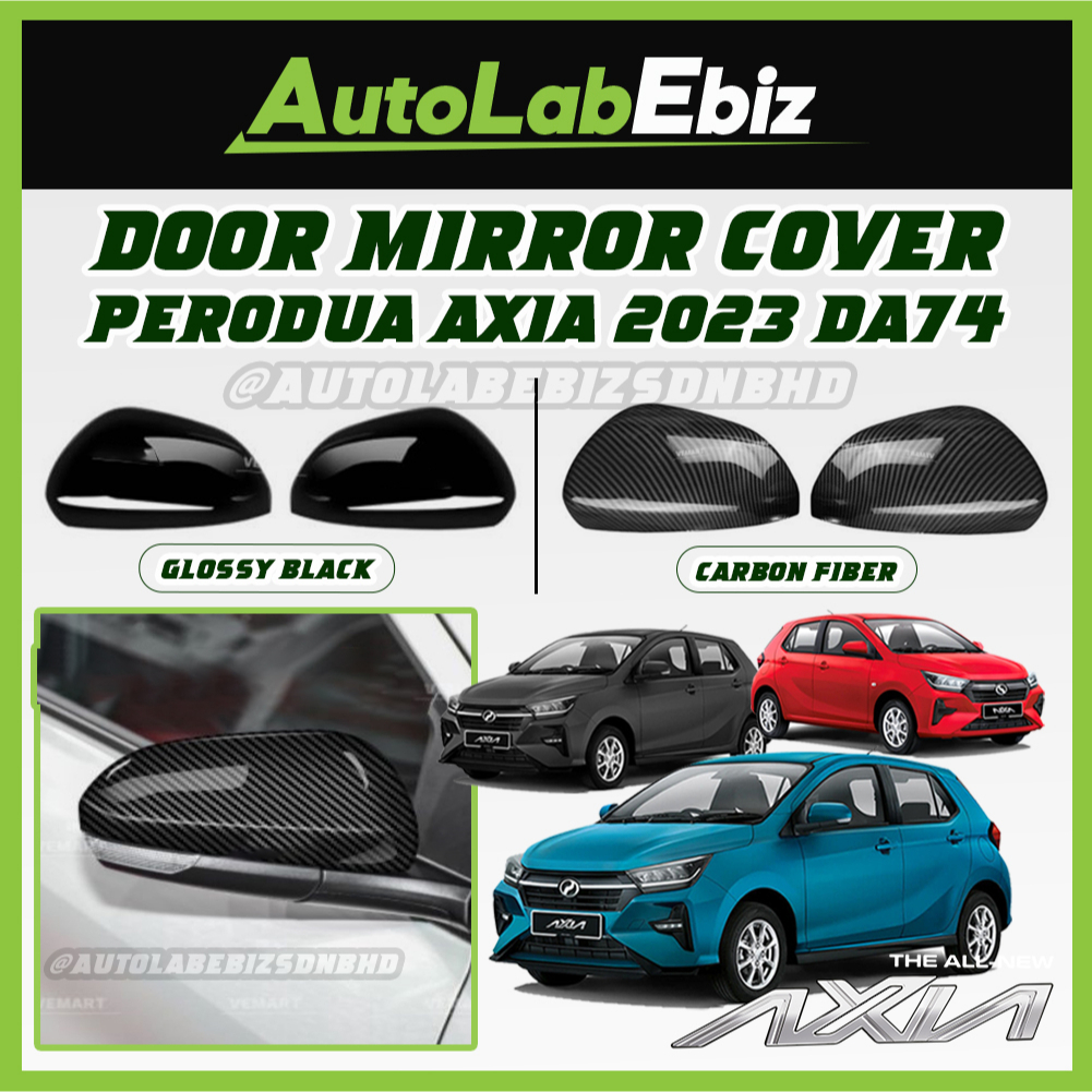Perodua AXIA 2023 NEW Car Side Door Mirror Cover accessories Glossy