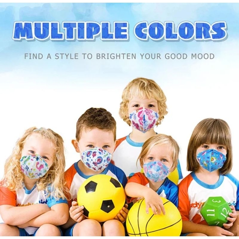 KN95 Kids Mask 5 Layers 3D Design Cartoon Face Mask Disposable (10pcs