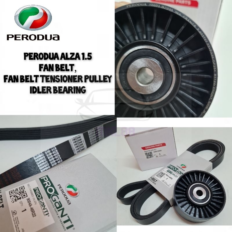 16603BZ030 ORIGINAL PERODUA ALZA 1.5 FAN BELT AND FAN BELT TENSIONER