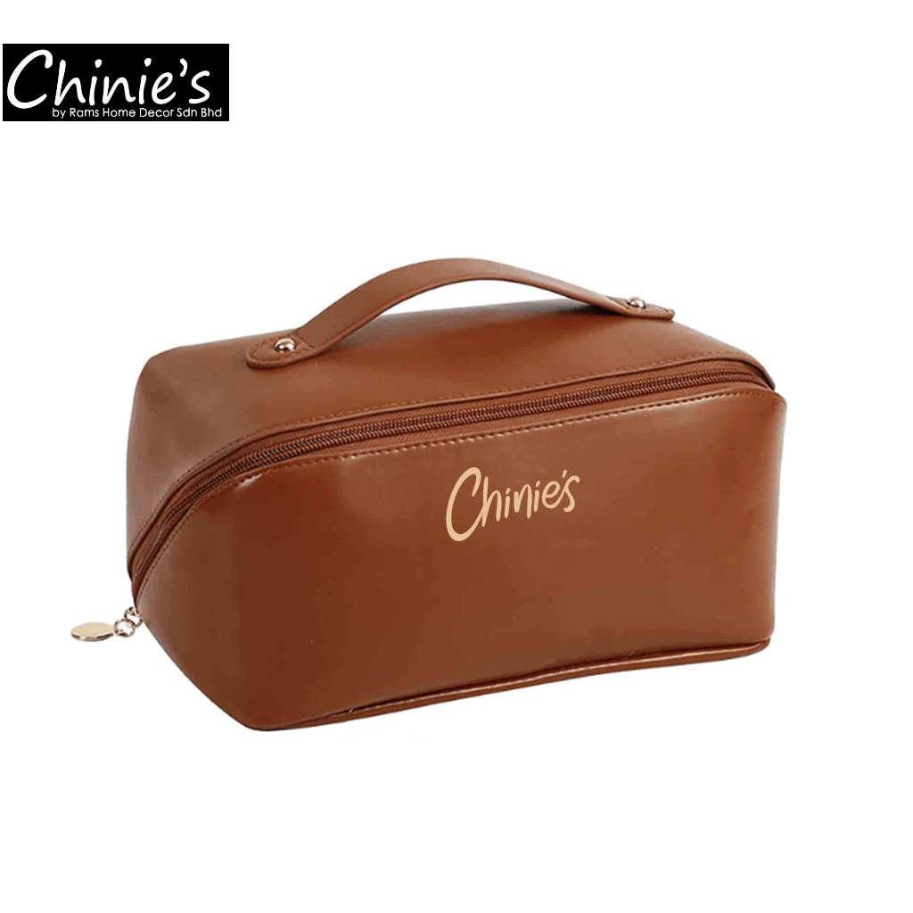 CHINIES MAKEUP LEATHER TRAVEL ORGANIZER by Chinies [ LARGE CAPACITY ...