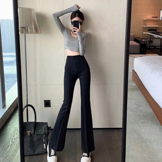 bell-bottomed pants High waist drape wide-leg pants women new style  micro-flare trousers all-match casual women's pants