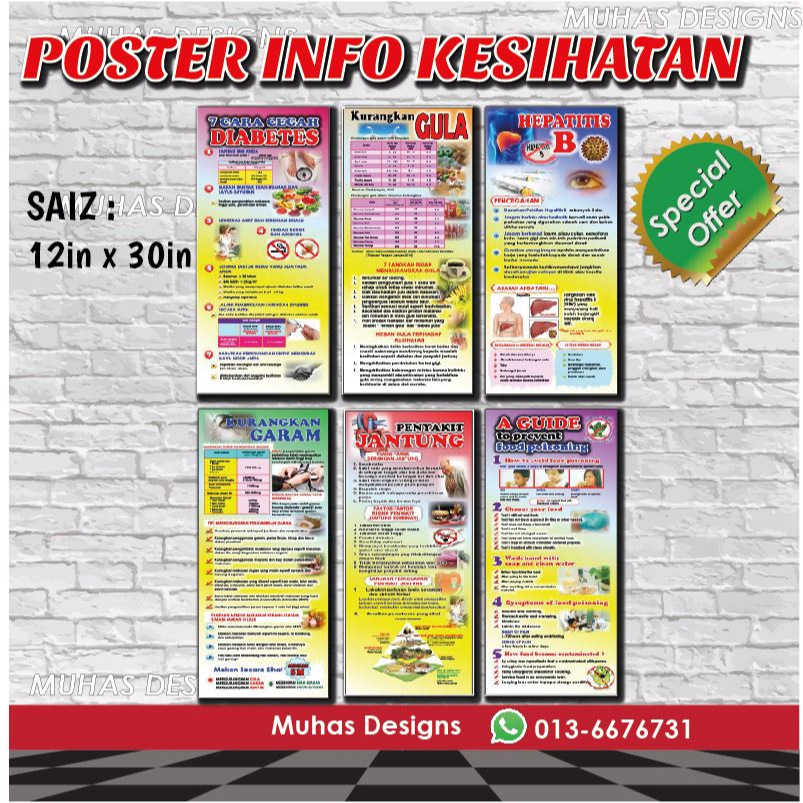 BANNER SET POSTER INFO KESIHATAN (6 KEPING) | Shopee Malaysia