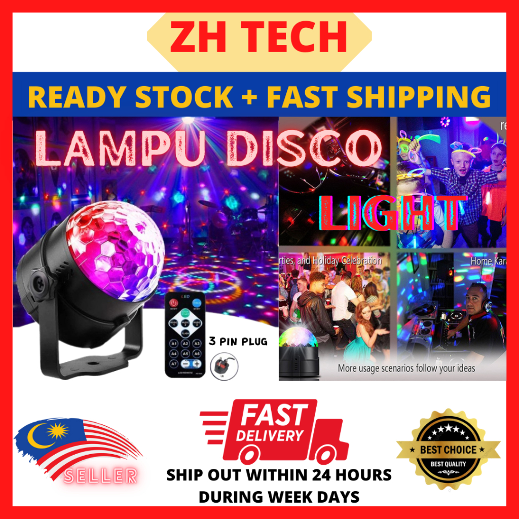 LED DISCO LIGHT For Room Lampu Bilik Ikut Sound Music KTV PUB DJ Laser ...