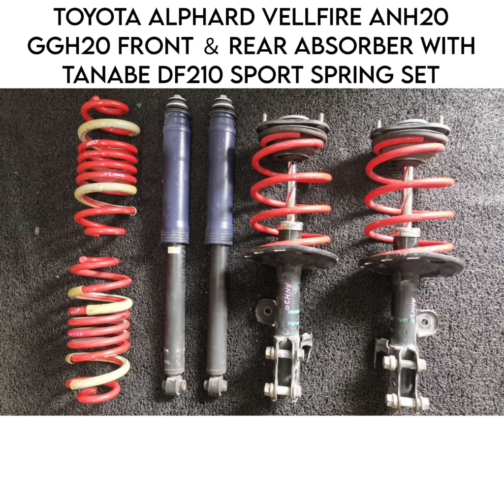 Toyota Alphard Vellfire ANH20 GGH20 Front & Rear Absorber With Tanabe ...