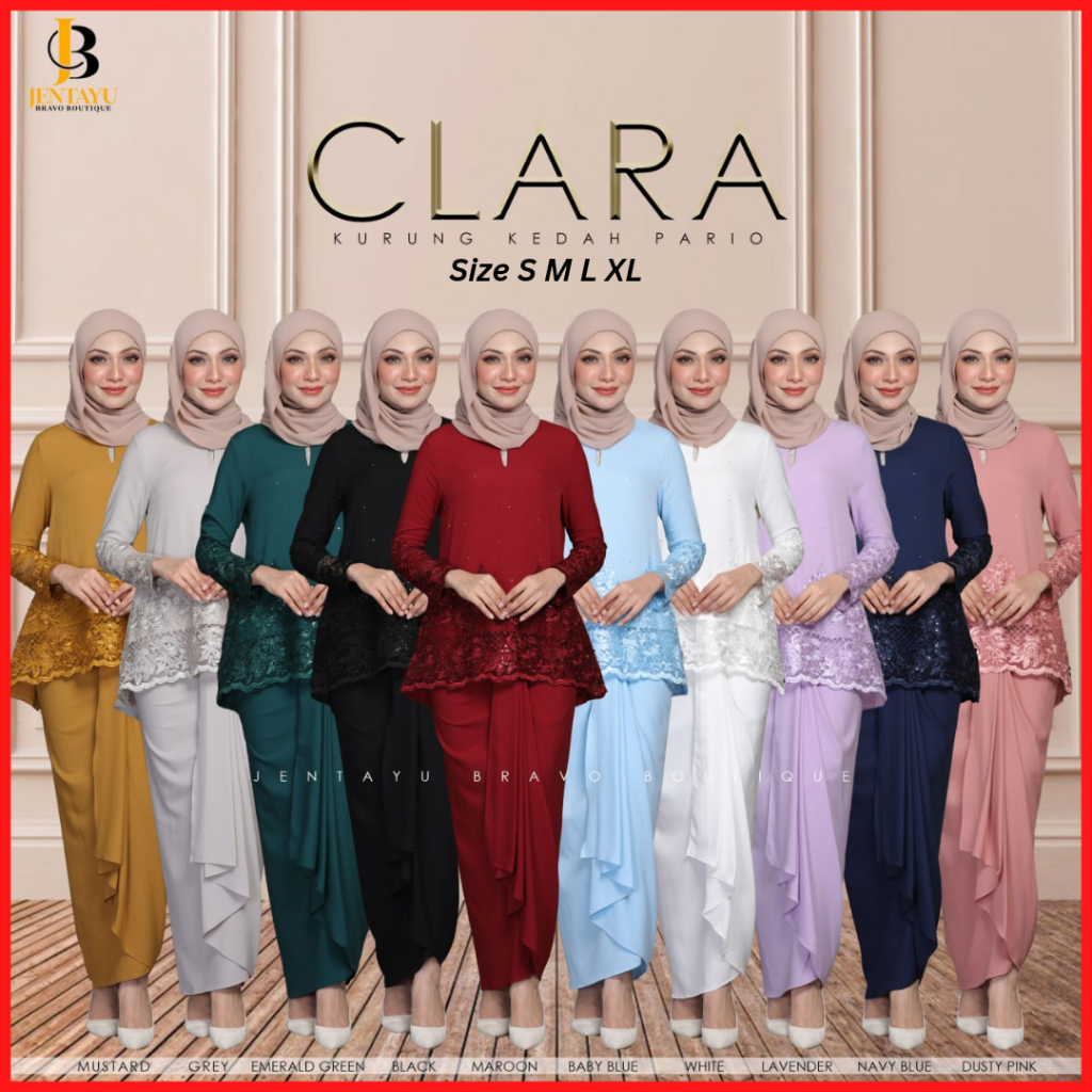 Baju Kurung Kedah Plain Lace Exclusive CLARA LARA NORRIS Mini Kurung ...