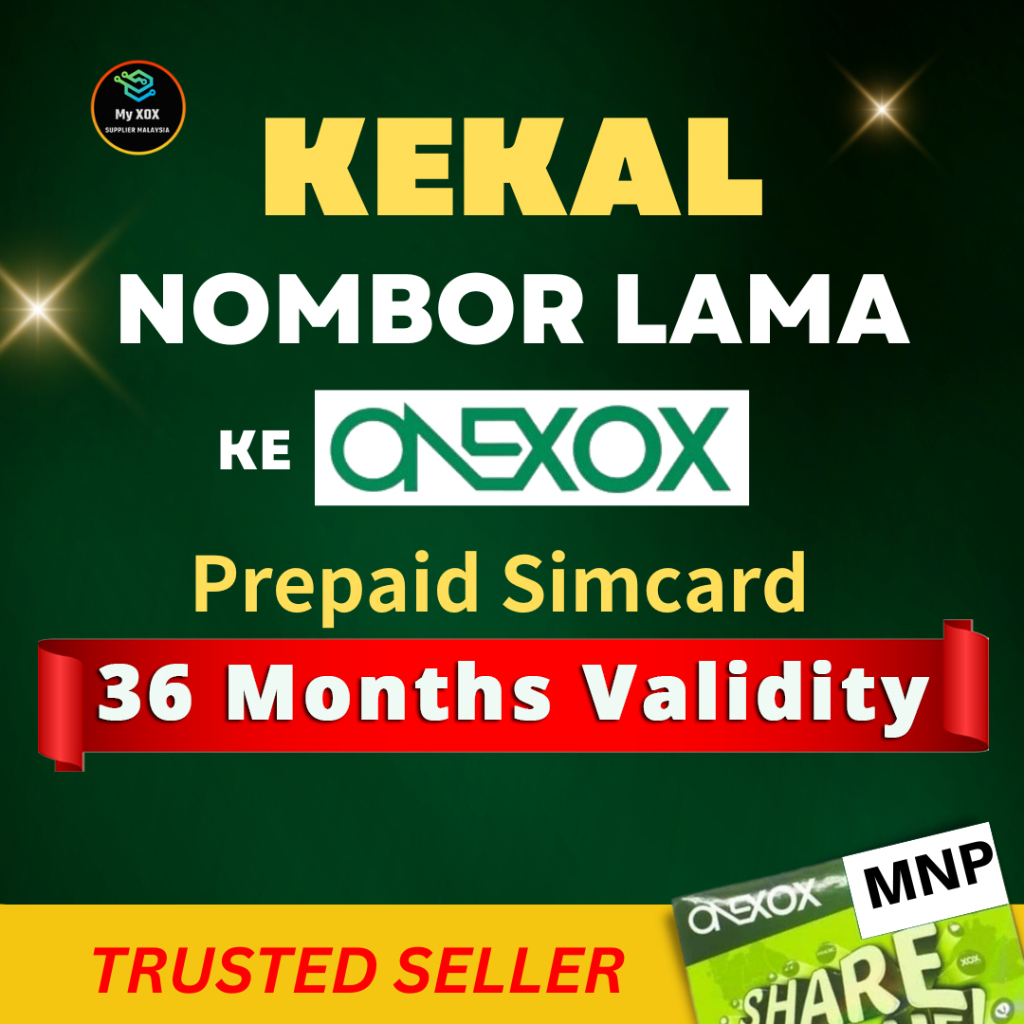 Onexox Mnp Simkad Kekal Number Lama Prepaid Simcard 36 Months Validity Boleh Share Data And Call 5989
