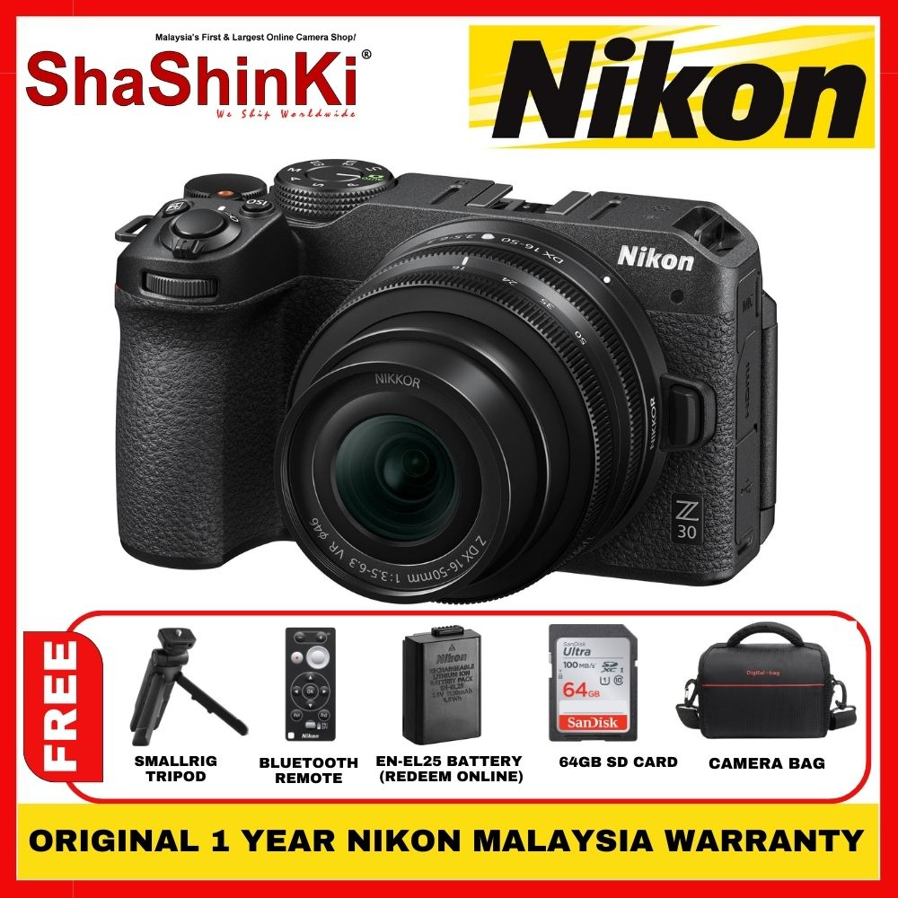 Nikon Z30 Mirrorless Camera with 1650mm Lens (Nikon Malaysia) Shopee