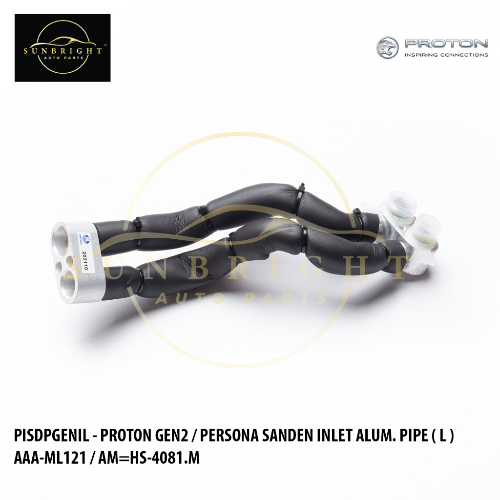 PROTON GEN2 / PERSONA SANDEN INLET ALUM. PIPE ( L ) AAA-ML121 / AM=HS ...