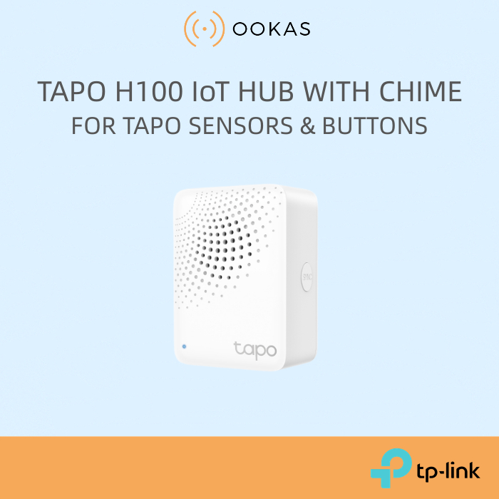TPLink Tapo H100 Smart Home IoT Sensor Hub with Chime for Tapo Buttons