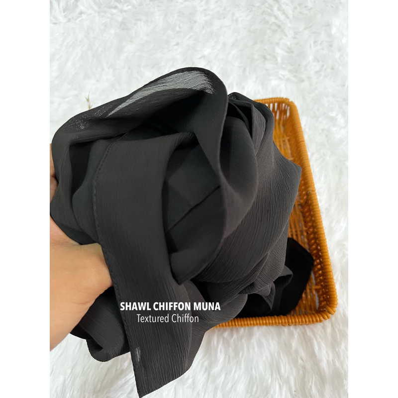 (BLACK EDITIONS)Shawl Satin Matte /Chiffon Silk Satin/ Shawl satin Muna Shopee Malaysia