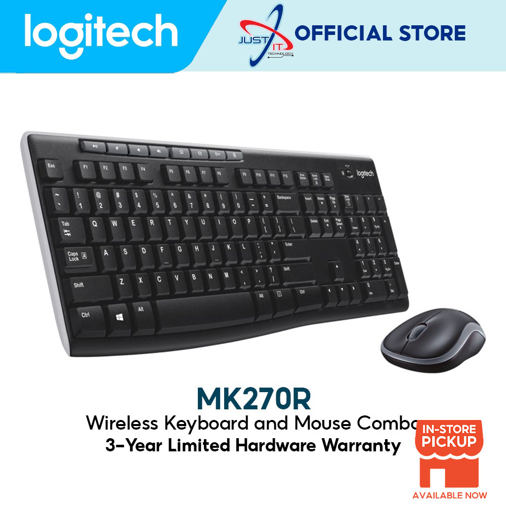 Logitech Mk270R Wireless Keyboard Mouse Combo ( 920-006314 ) | Shopee ...