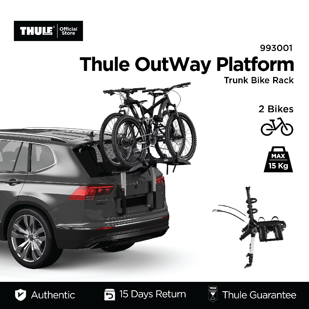 Thule OutWay 2 Bike Platform 993001 - Trunk Bike Rack/Bike Carrier ...