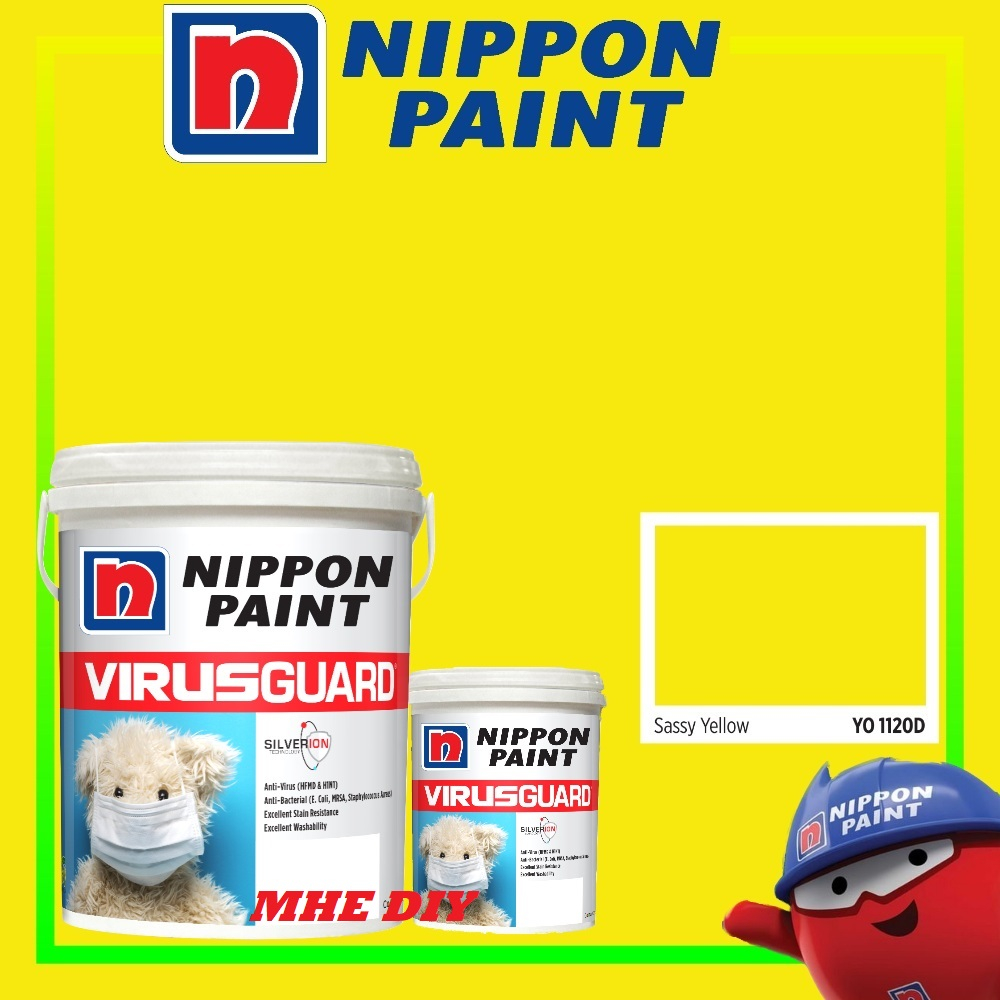NIPPON PAINT 1L YO 1120 D SASSY YELLOW Interior Smooth Sheen / Matt