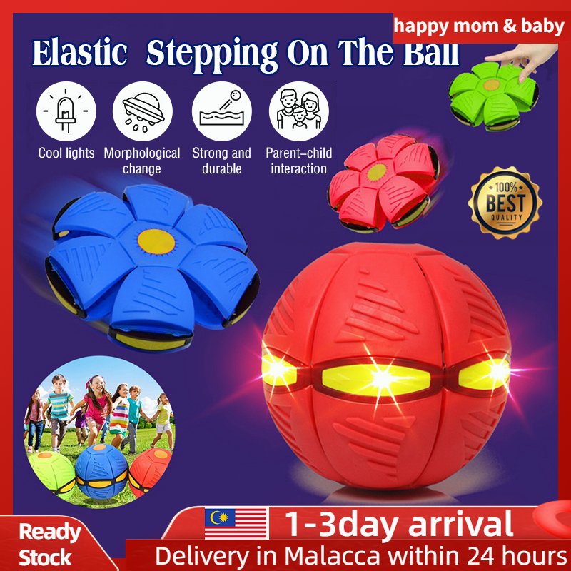 Flying UFO Flat Throw Disc Ball With LED Light Magic Ball Toy Kid