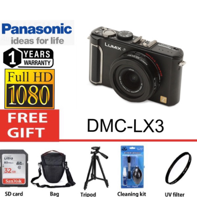 Panasonic LUMIX DMC LUMIXLX3 Leica lens semi pro original (1 years