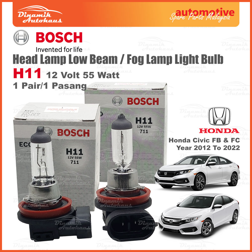 Honda Civic FB FC Year 2012 To 2022 Head Lamp Low Beam / Fog Lamp ...