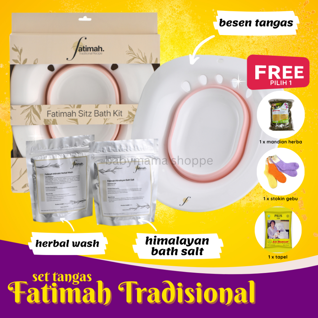 [ready Stock] Set Bertangas Fatimah Sitz Bath Set Tangas Mak Kuntum