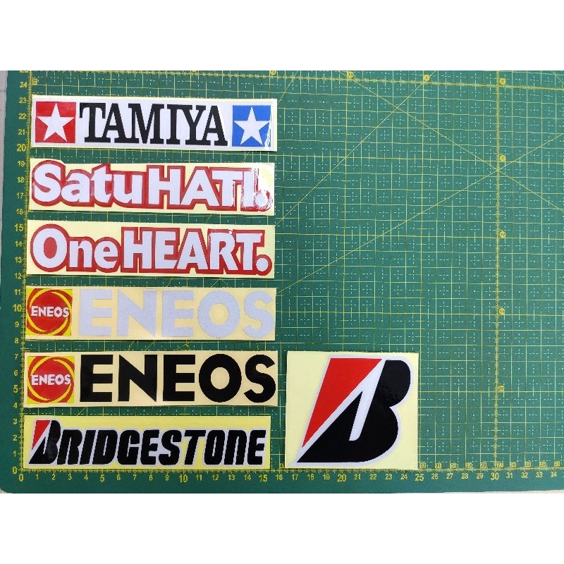 Sticker bridgestone one heart satu hati eneos tamiya stiker tampal ...