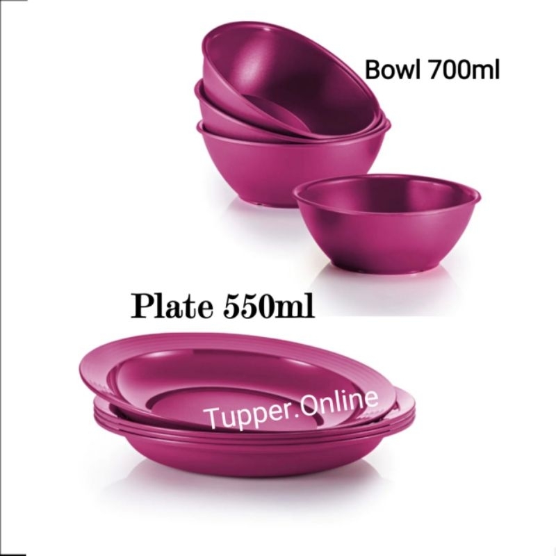 💥Ready Stock💥Microwaveable Tupperware Dining Plate 550ml (4pc) Dining ...