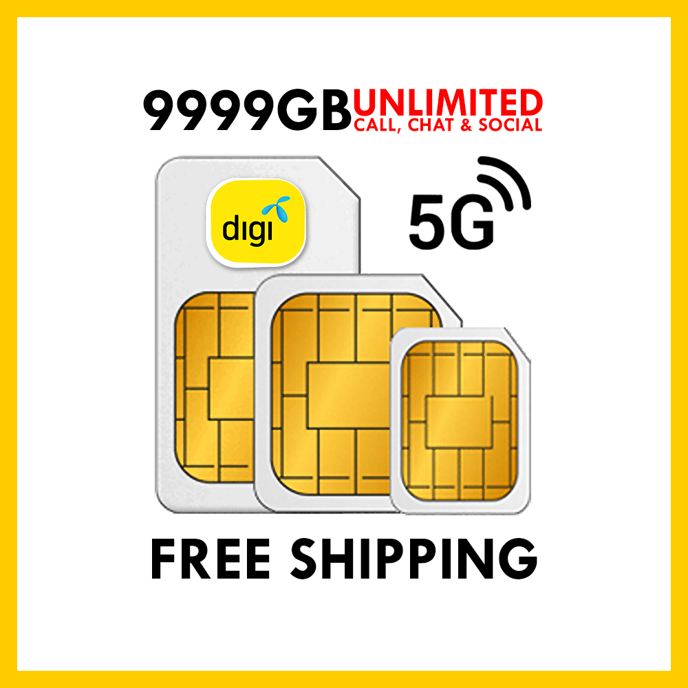 FREE Digi Tone Wow Sim Card Unlimited Data Call Hotspot Simkad